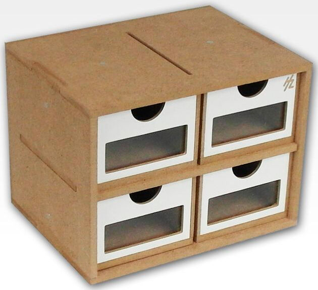 Hobbyzone Module OMs01a 4x Drawers 4 skuffer med vinduer - 20 cm