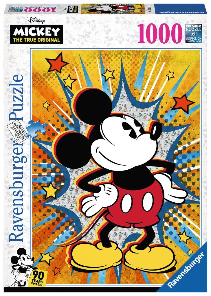 Retro Mickey Mouse 1000 biter Puslespil Ravensburger Puzzle