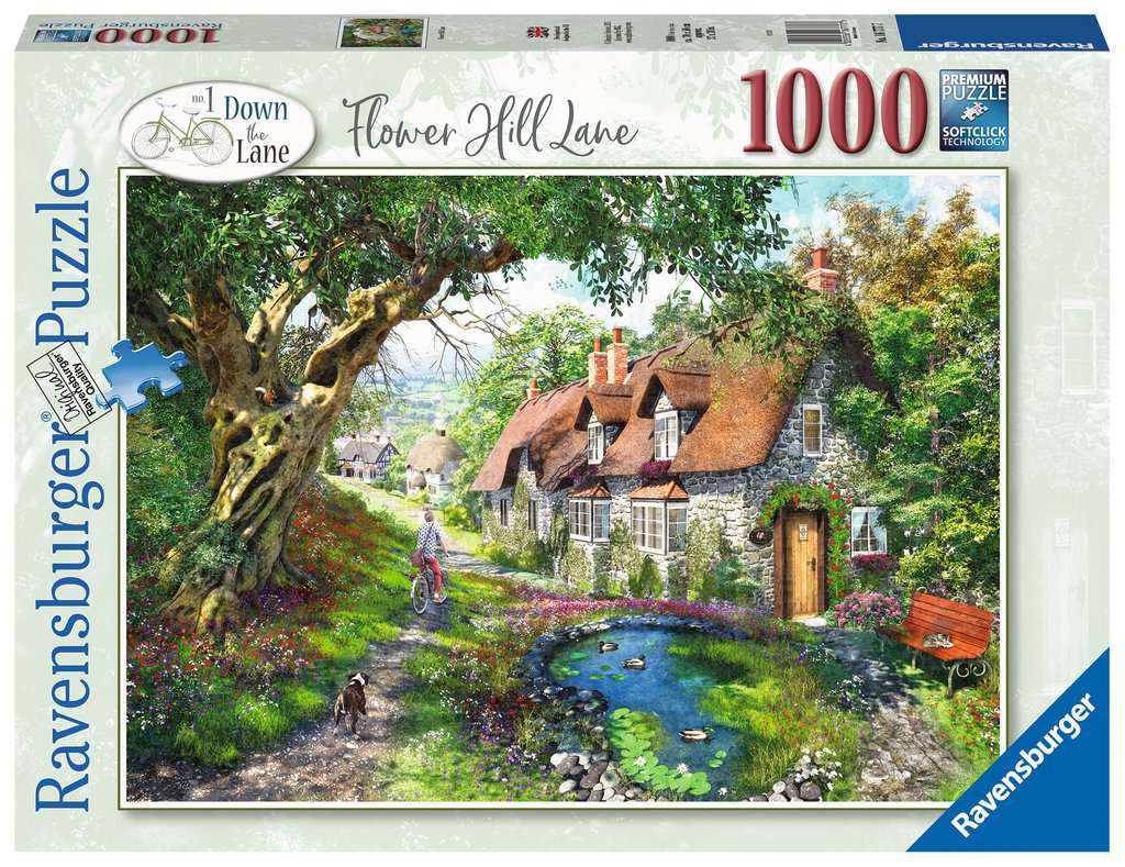 Flower Hill Lane 1000 biter Puslespill Ravensburger Puzzle