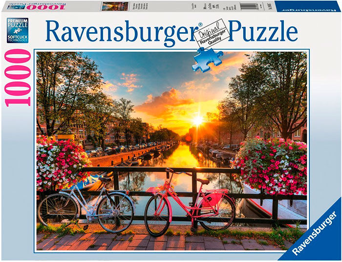 Sykkel Amsterdam 1000 biter Puslespill Ravensburger Puzzle