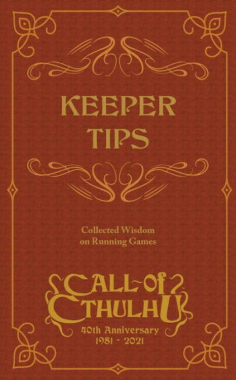 Call of Cthulhu Keeper Tips Book Collected Wisdom