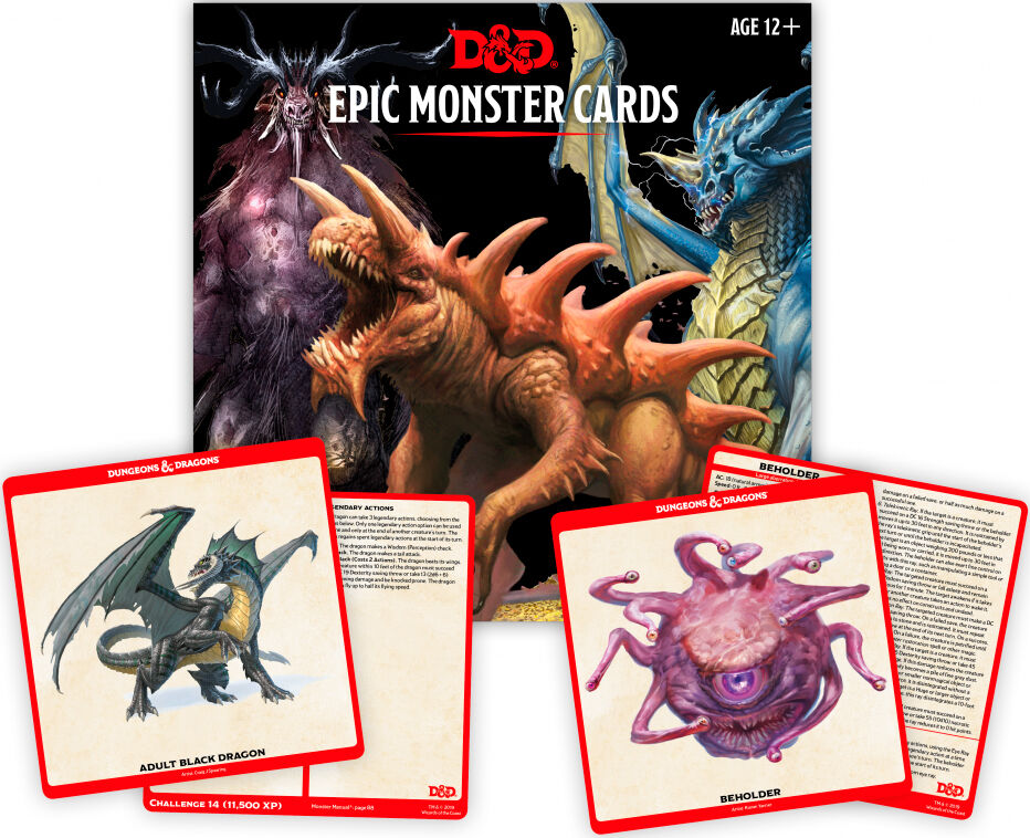 D&D Cards Epic Monster Cards Dungeons & Dragons - 77 kort