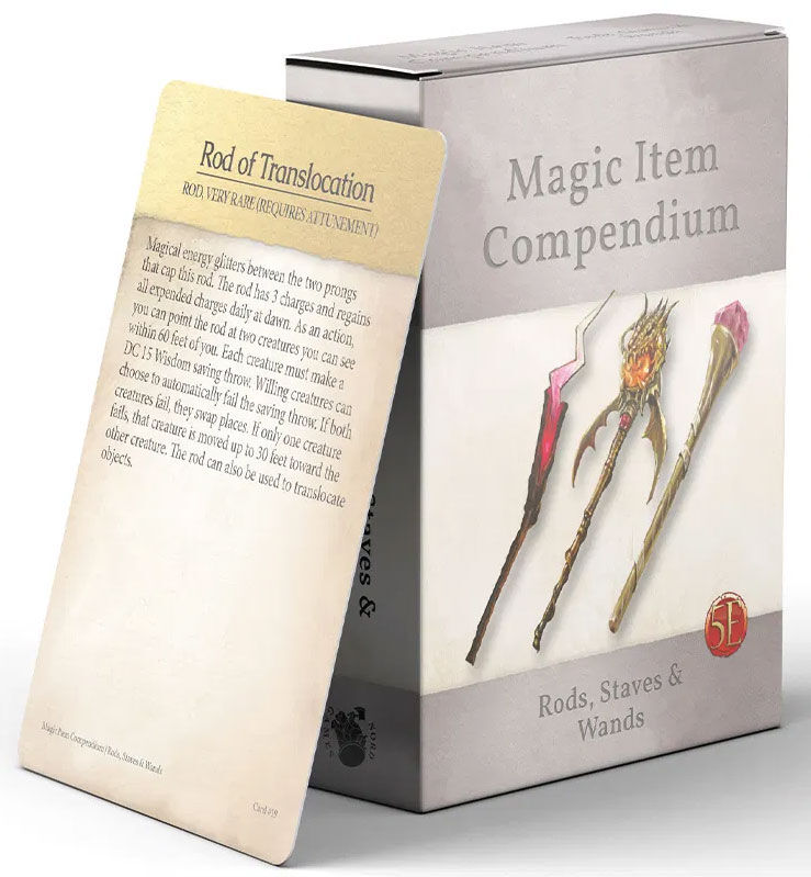 D&D Cards Magic Item Compendium Rods Rods Staves & Wands