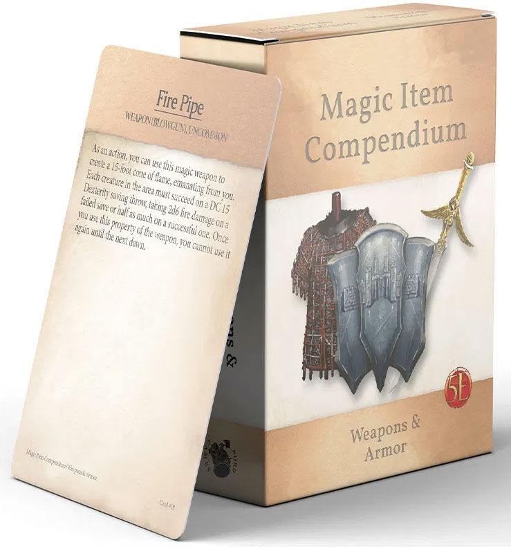 D&D Cards Magic Item Compendium Weapons Weapons & Armor