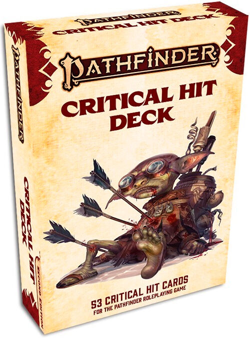 Pathfinder 2nd Ed Critical Hit Deck Second Edition RPG - 52 kort