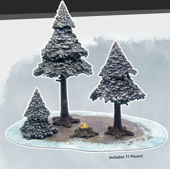 Monster Scenery Snowy Pine Forest