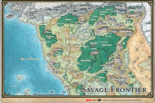 D&D Maps Savage Frontier Map Dungeons & Dragons