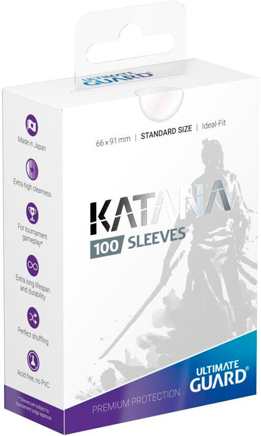 Sleeves Katana Klar 100 stk 66x91 Ultimate Guard Kortbeskytter/DeckProtect