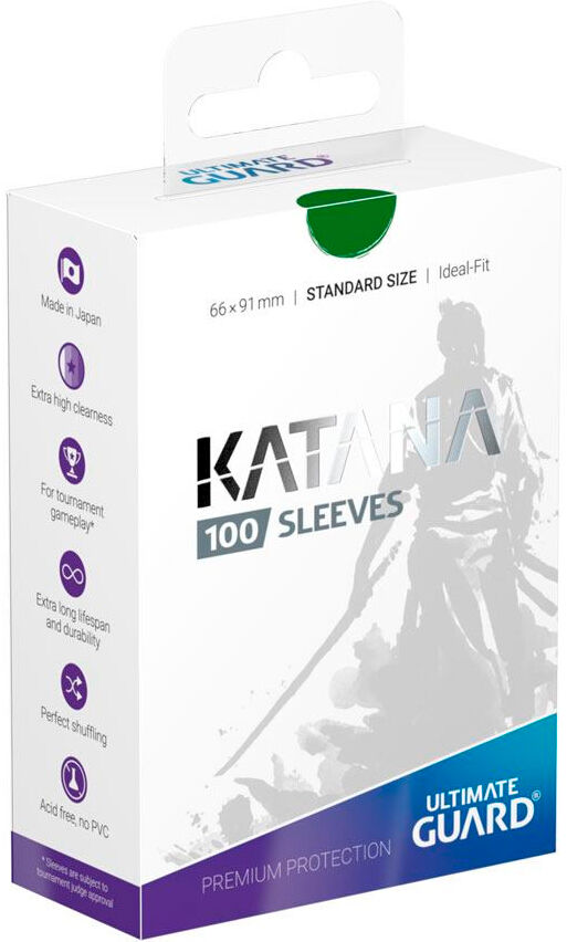 Sleeves Katana Grønn 100 stk 66x91 Ultimate Guard Kortbeskytter/DeckProtect