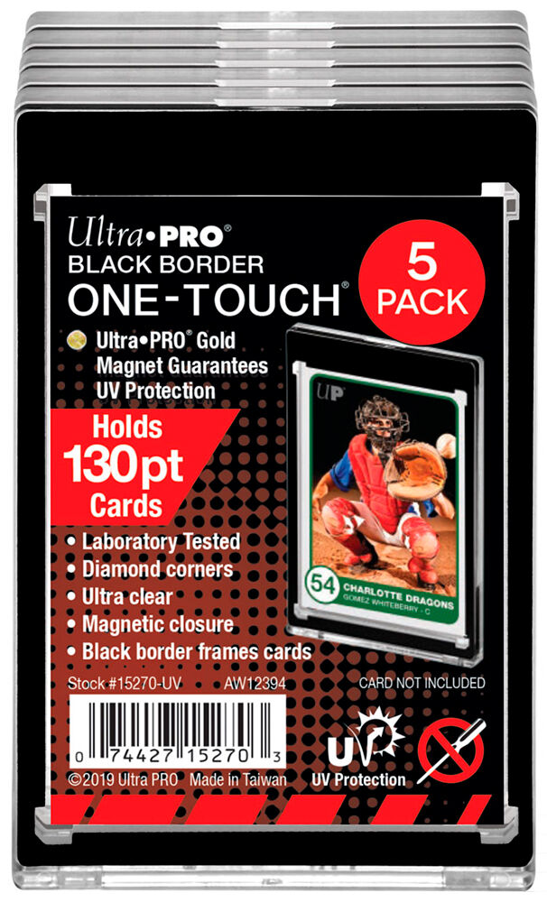 One Touch Magnetic Holder 130PT x5 Ultra Pro Black Border UV