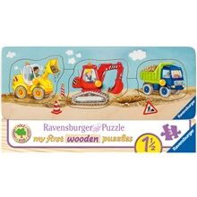 Ravensburger Puslespill 3 Deler Construction Site Vehicles