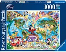 Ravensburger Puslespill 1000 Deler Disney's World Map