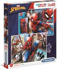 Clementoni Puslespill 2 x 60 Deler Spiderman