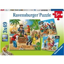 Ravensburger Puslespill 3 x 49 deler Adventure on the High Seas