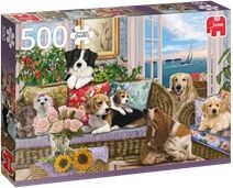 Jumbo Puslespill 500 Deler Furry Friends