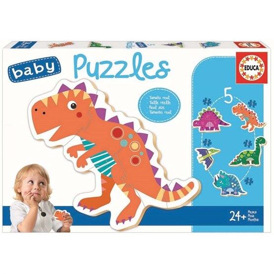 Educa, Baby Puzzles 5 pcs Dinosaurs