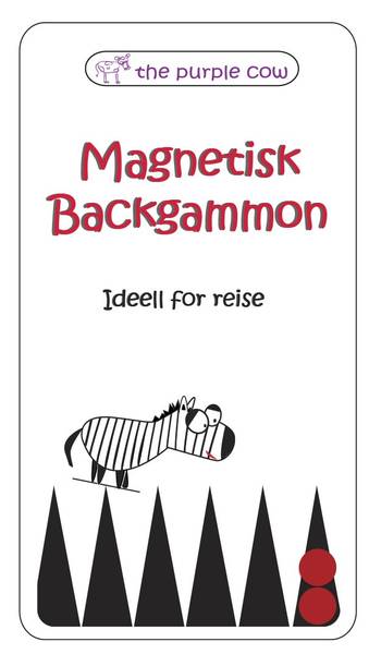 The Purple Cow Magnetisk Reisespill Backgammon