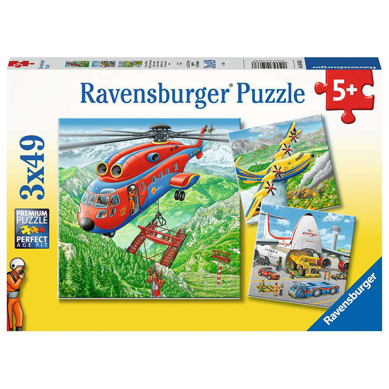 Ravensburger Puslespill 3x49 Brikker - Fly