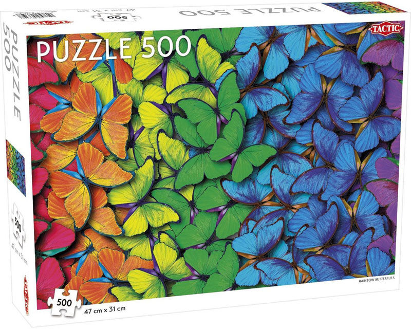 Tactic Puslespill - Rainbow Butterflies 500 Brikker