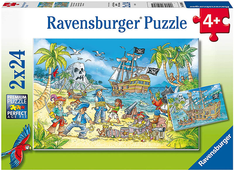 Ravensburger Puslespill 2x24 Brikker - Eventyrøya