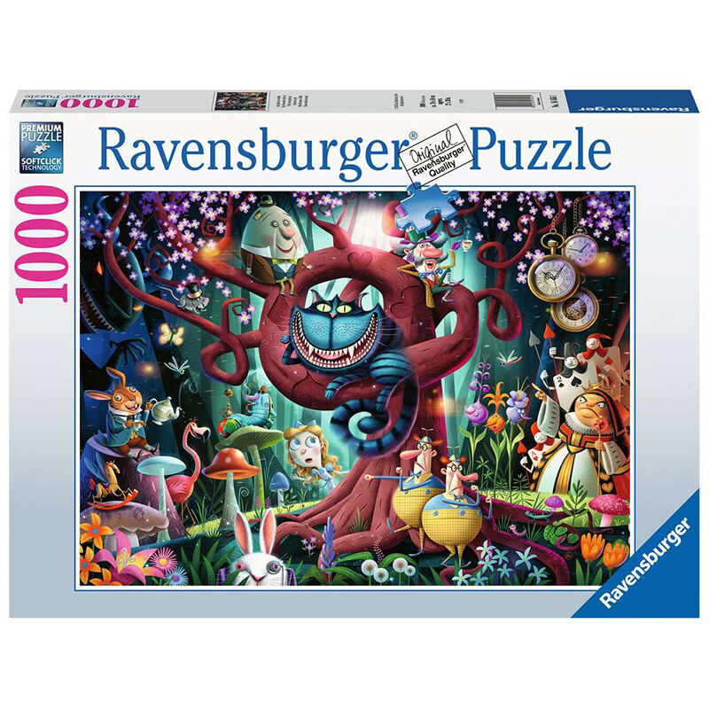 Ravensburger Puslespill - Cheshirekatten (Alice I Eventyrland) 1000 Brikker