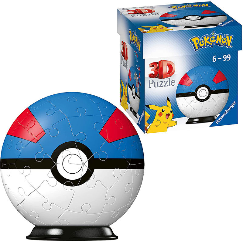 Ravensburger Pokemon Pokeball 3d Puzzle - Great Ball