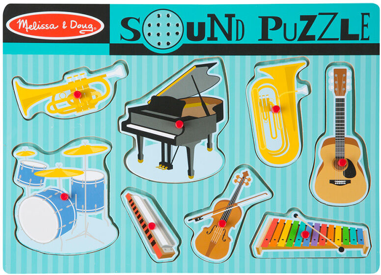 Melissa & Doug - Puslespill Med Lyd Musikkinstrumenter 8 Brikker