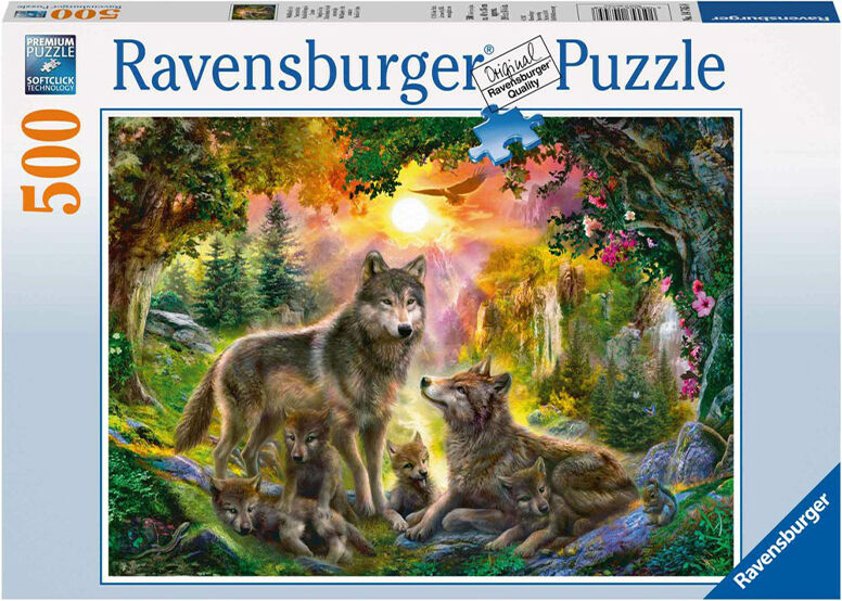 Ravensburger Puslespill 500 Brikker - Ulvefamile