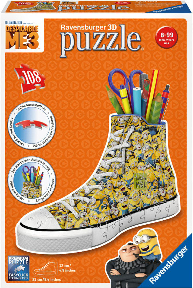 Ravensburger 3d Puslespill - Sneaker Minions 108 Brikker