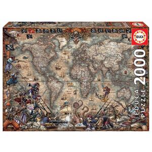 Puzzle Mapa Piratas Educa 2000 Peças