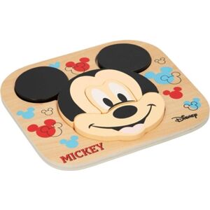 Woomax Jogo Didáticos Puzzle de madeira mickey 6 pieças (22x20x2 cm - 1 ano)