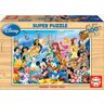 Puzzle de 100 peças, O  Maravilhoso Mundo da Disney®, EDUCA azul escuro liso com motivo