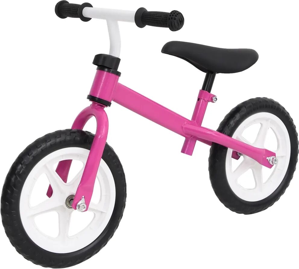 vidaXL Bicicleta de equilíbrio com rodas de 10" rosa