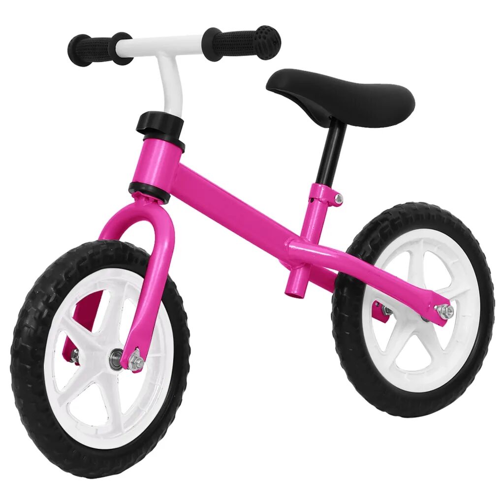 vidaXL Bicicleta de equilíbrio com rodas de 12" rosa