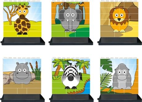 Game Movil Blocos de Construção Puzzle Up Animais da selva (Idade Mínima: 3 anos - 84 peças)