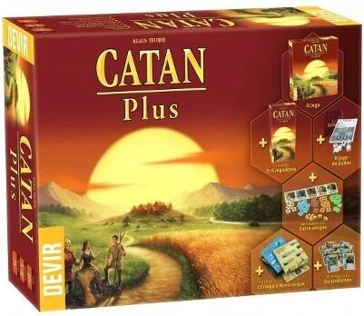 Devir Jogo de Tabuleiro Catan Plus (Idade Mínima: 10 anos - Português)