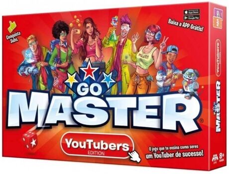 Creative Jogo de Tabuleiro Go Masters YouTubers Edition (Português - Idade Mínima: 8)