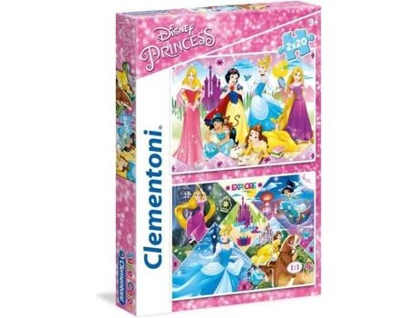 Clementoni Conjunto de 2 Puzzles Disney Pricess (20 Peças)