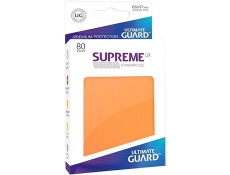 Ultimate Guard Conjunto de 80 capas para cartas U.Guard Supreme UX Standard Size Orange (Laranja - 6 anos)