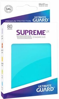 Ultimate Guard Conjunto de 80 capas para cartas U.Guard Supreme UX Standard Size (Aquamarine - 6 anos)