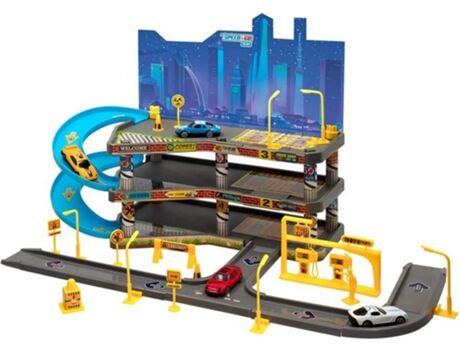 Cb Toys Pista Estacionamento de 2 níveis com 4 carros Speed & Go (60x31x30 cm - 3 anos)