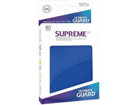 Ultimate Guard Conjunto de 80 capas para cartas U.Guard Supreme UX Standard Size (Azul - 6 anos)
