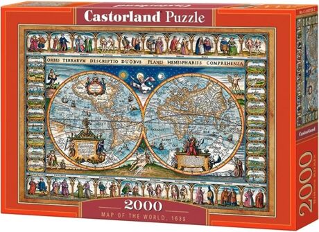 Castorland Puzzle 1639 Map of the World (2000 Peças)