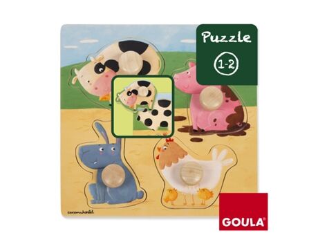 Jumbo Puzzle Farm Animals Puzzle (4 Peças)