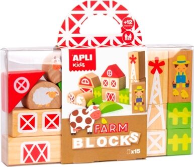 Hasbro Puzzles Bloques de Madera Apli Kids Granja (16 peças)