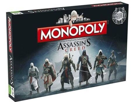 Monopoly Jogo de Tabuleiro : Assassins Creed (Idade Mínima: 12 - Nível Dificuldade: Baixo)