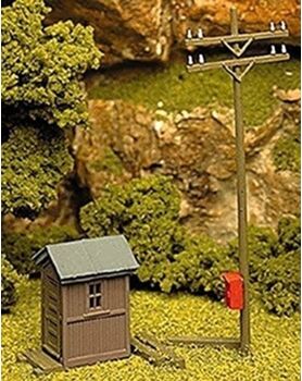 Atlas Model Edificios e Estruturas Railroad Building Kit Telephone Shanty & Pole (Idade Minima: 1)