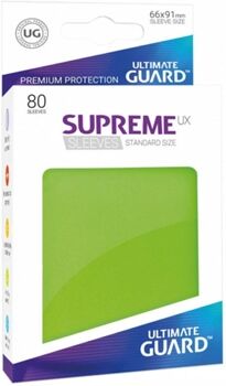 Ultimate Guard Conjunto de 80 capas para cartas U.Guard Supreme UX Standard Size (Verde - 6 anos)