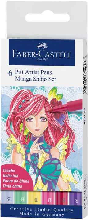 Faber-Castell Pitt Artist Brush 6-Set Manga Shojo