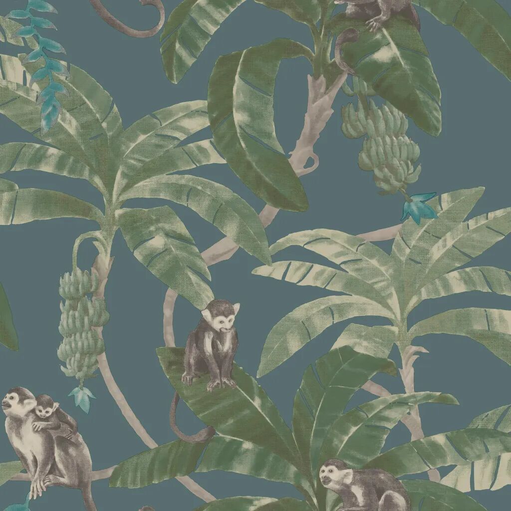 DUTCH WALLCOVERINGS Tapet Monkey Puzzle grön